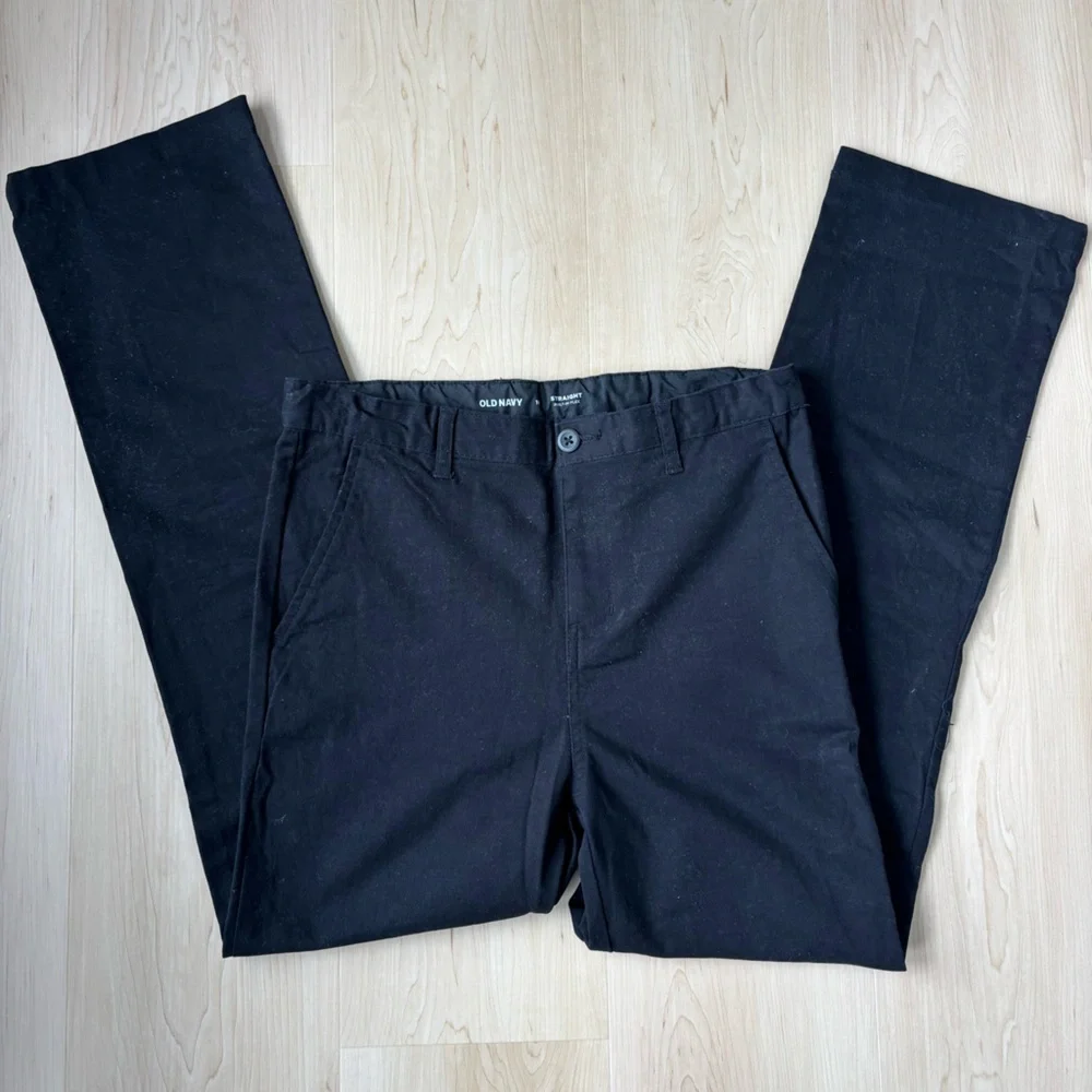Old Navy BOYS Black Straight Pants